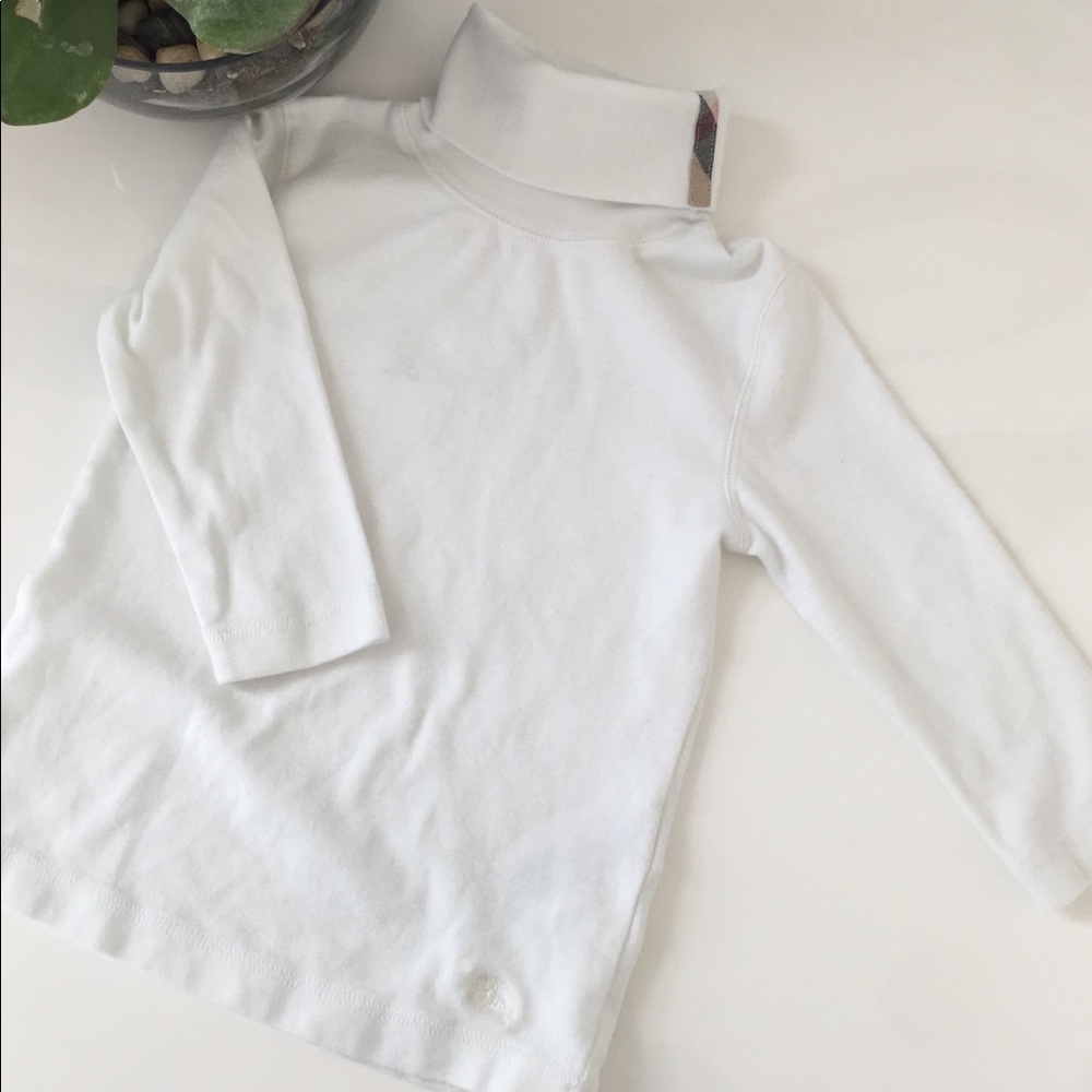 Burberry Children White Turtle Neck shirt